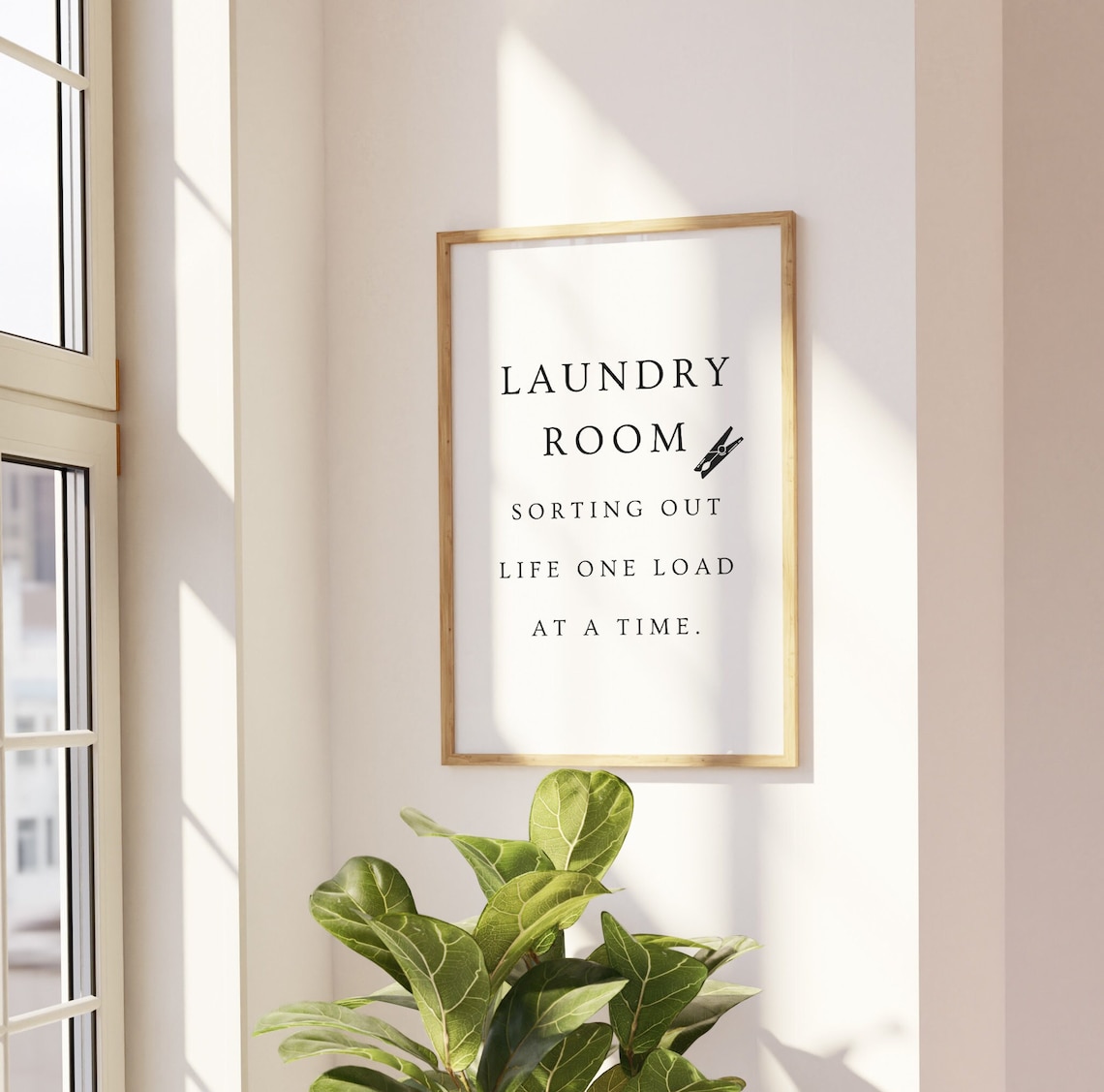 Laundry Room Sorting Out Life One Load at a Time Funny Quote Poster - Image 3
