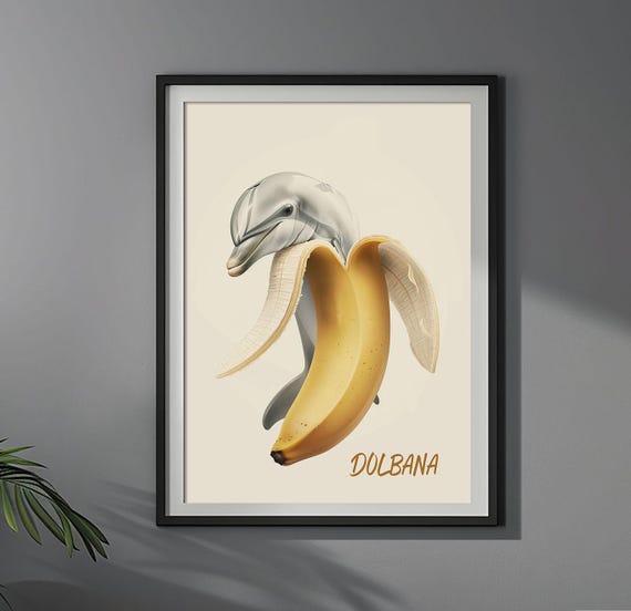 Dolbana Art Poster Vintage Upcycled Wall Art Funny Sayings Wall Decor Unique Design Surreal Collage