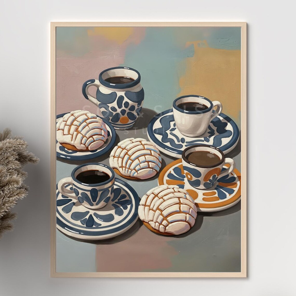 Mexican Pan Dulce Concha Abstract Art Print