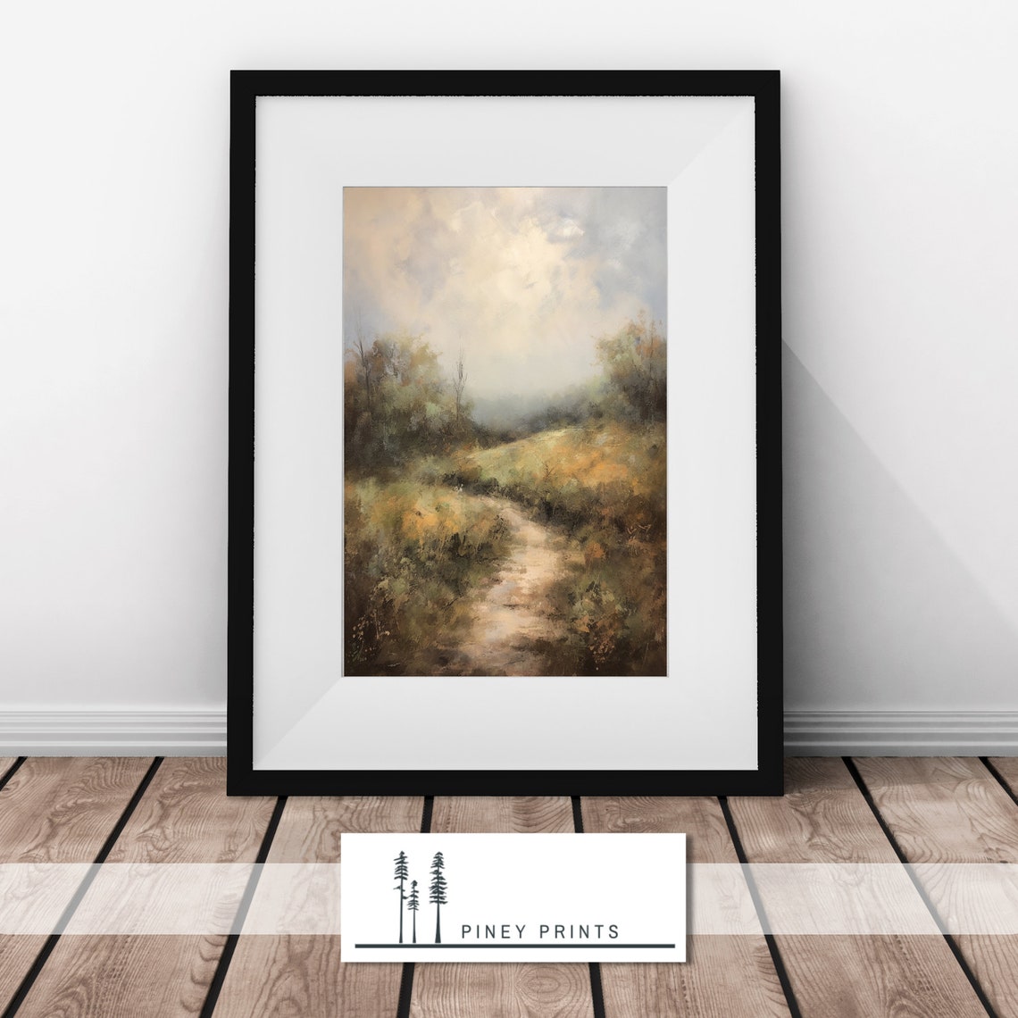 Meadow Path Through Tall Grass Soft Painterly Nature Walk Art Poster - Image 2