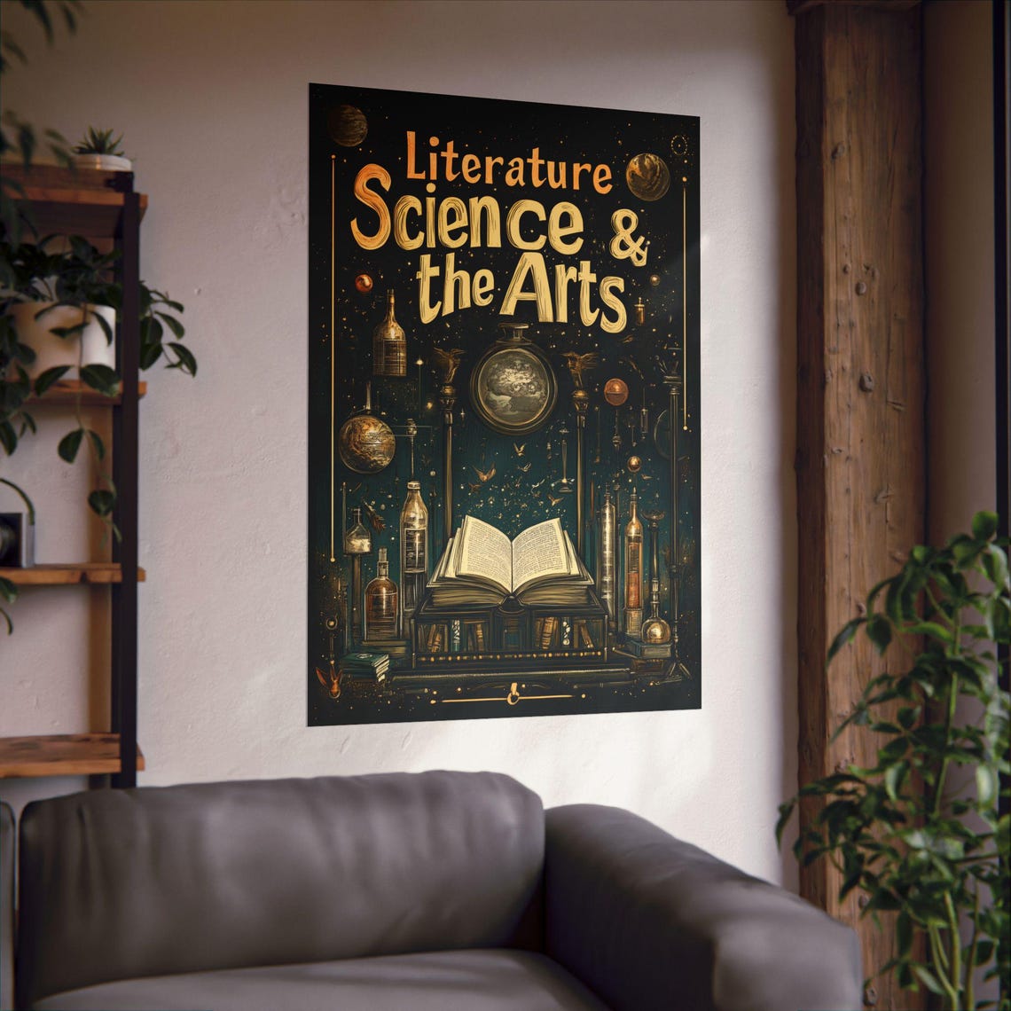 Literature Science and the Arts Vintage Celestial Book Poster - Image 2