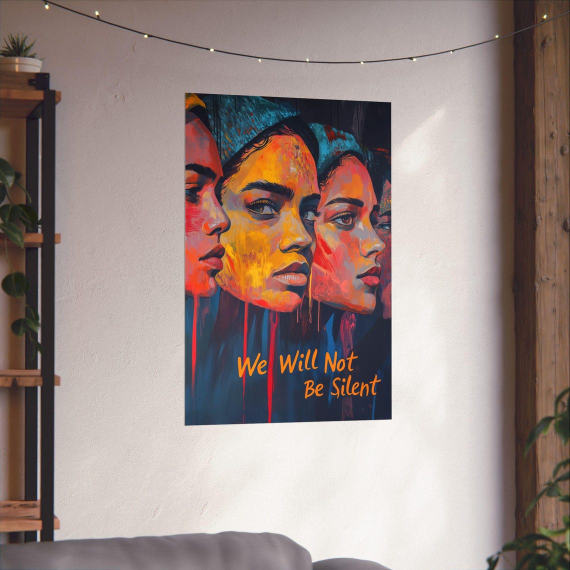 We Will Not Be Silent Three Women Abstract Solidarity Poster - Image 3
