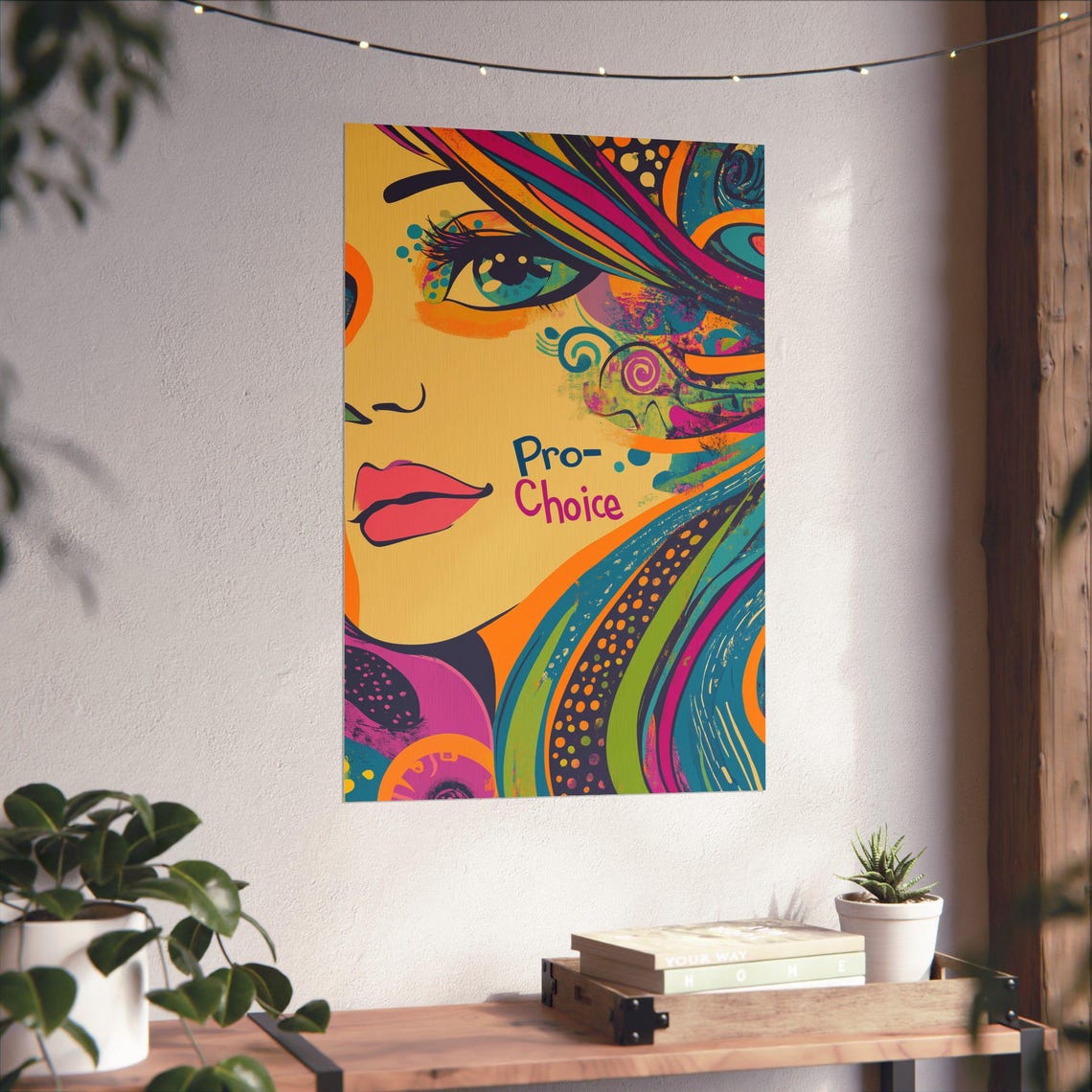 Pro Choice Bold Pop Art Woman Portrait Protest Statement Poster - Image 4