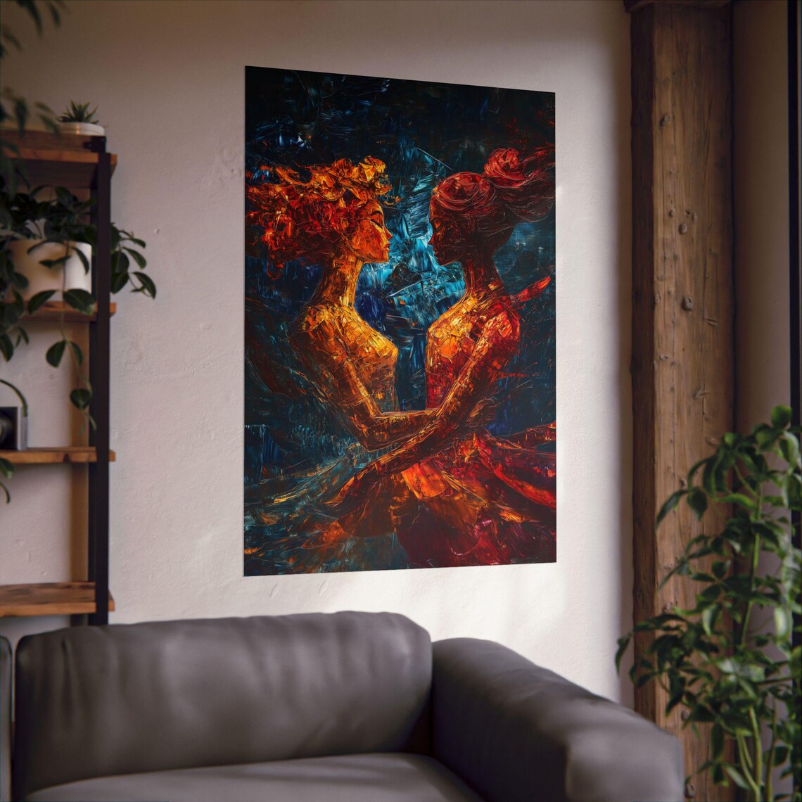 Dancing Love Is Love Poster, Vivid Impressionist Art - Image 2