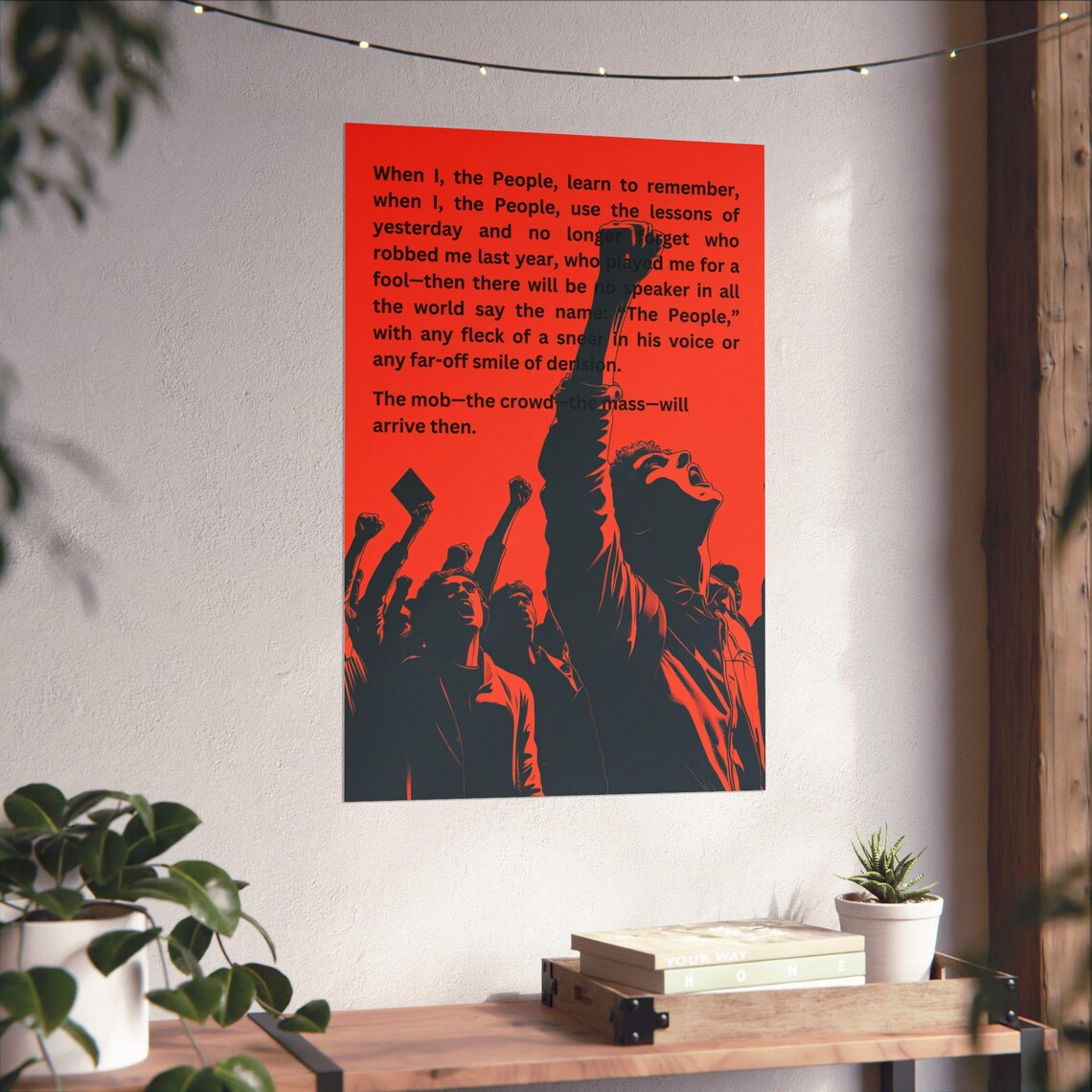 The People Carl Sandburg Poem Red Raised Fists Protest Art Poster - Image 4