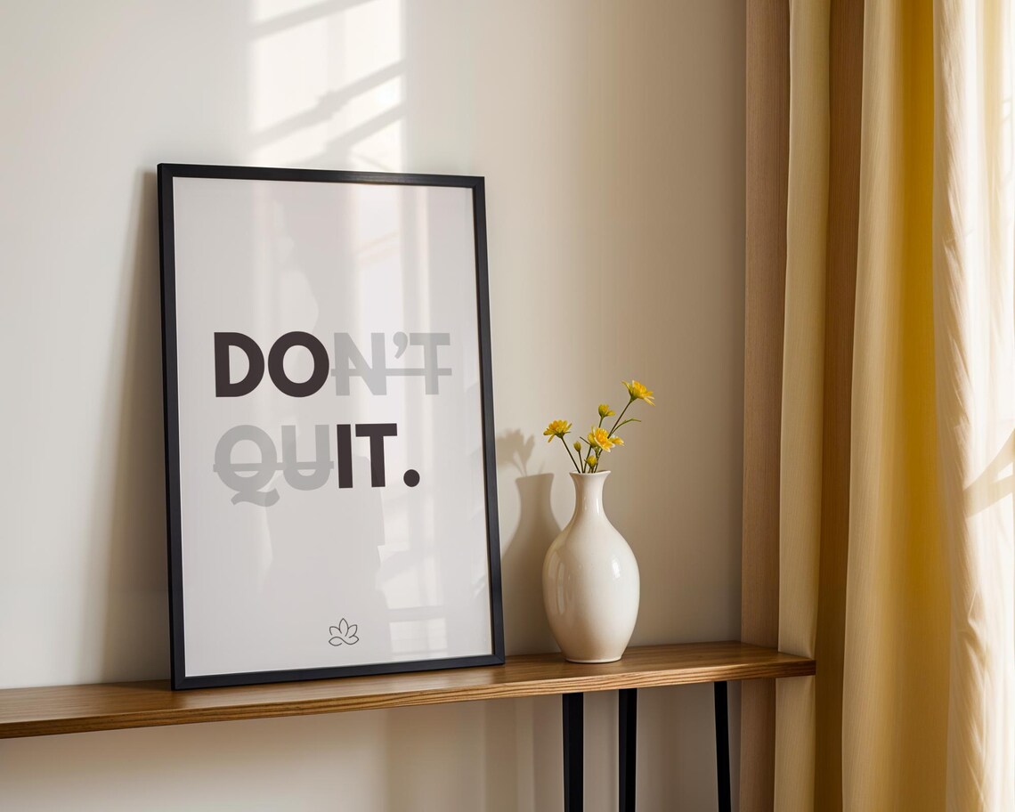 Don't Quit Motivational Poster, Minimalist Decor - Image 2