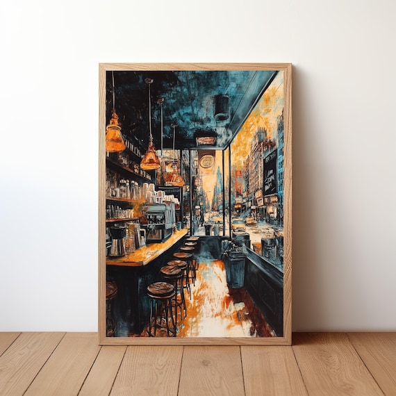 Cozy Cafe Poster Coffee Lover Gift Shop Wall Art Barista Decor Cute Caf Print For Kitchen House Cfe9