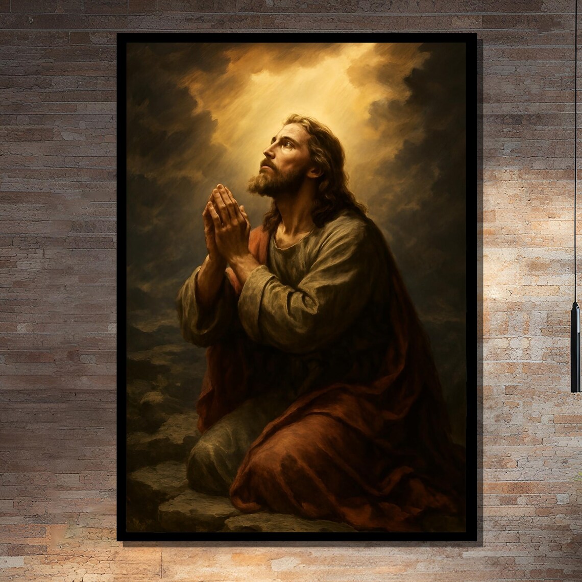 Jesus Christ Praying, Spiritual Bedroom Decor