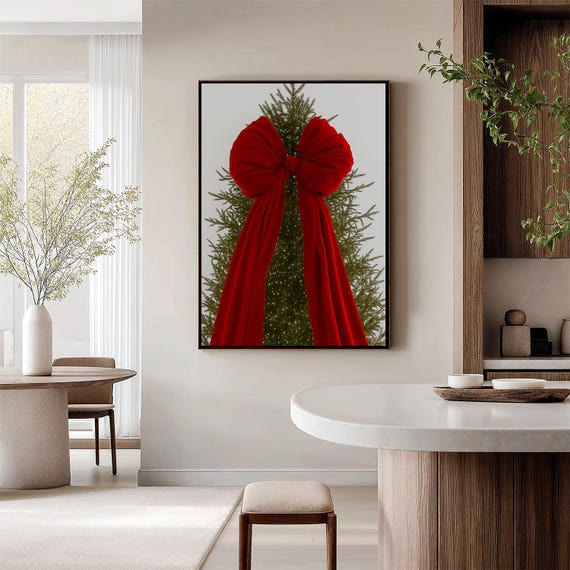 Christmas Tree Poster, Minimalist Holiday Decor