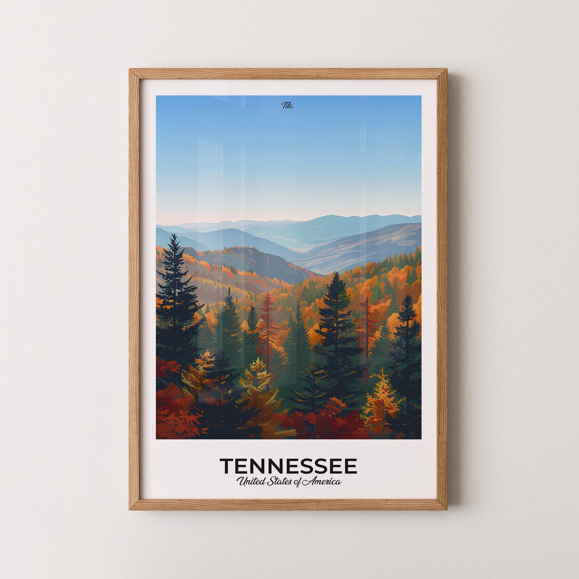 Tennessee Poster Tennessee Travel Poster Tennessee Art Print Tennessee Wall Art Usa Poster Gift For Travelers