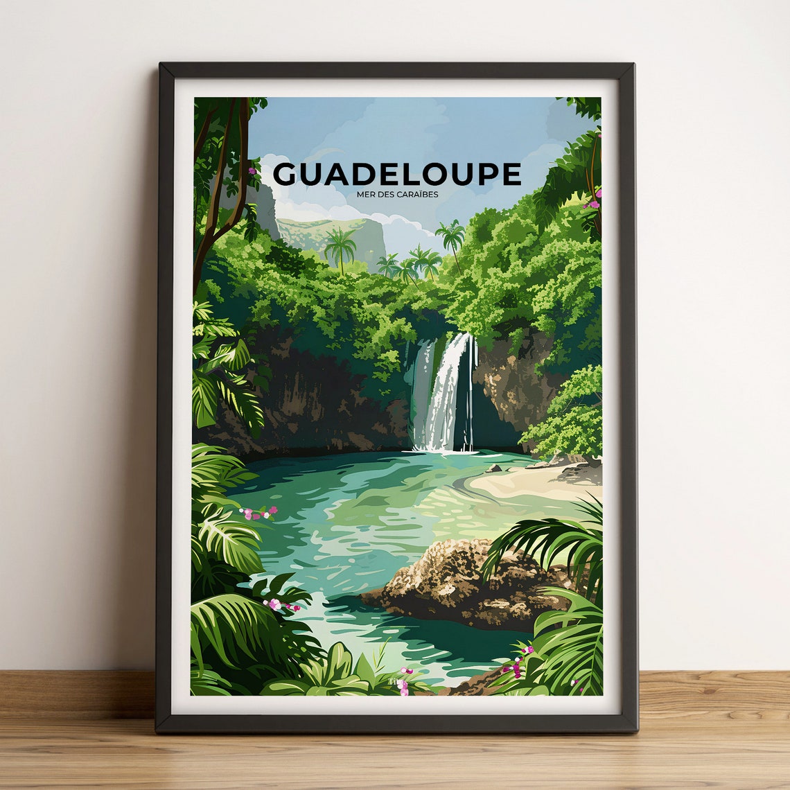 Guadeloupe Poster Guadeloupe Travel Poster Guadeloupe Art Print Guadeloupe Poster Guadeloupe Travel Gift