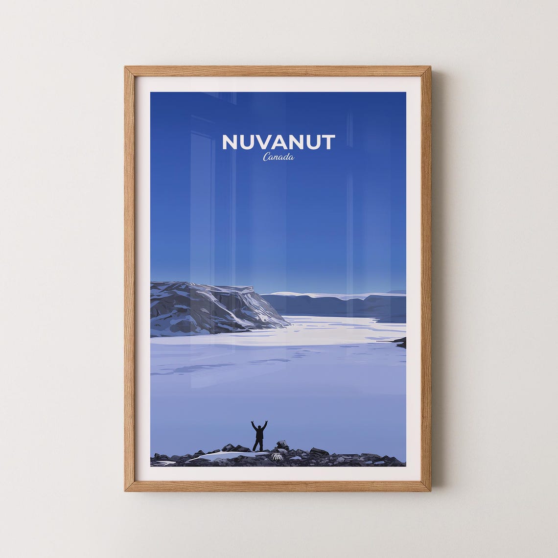Nuvanut Canada Arctic Cliffs Frozen Sea Adventure Travel Poster