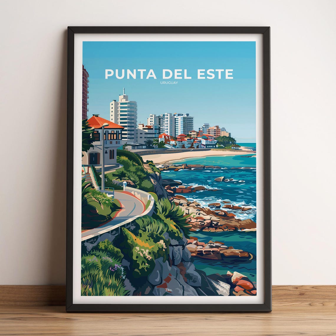 Punta Del Este Poster Punta Del Este Travel Poster Punta Del Este Art Print Punta Del Este Poster Uruguay Travel Gift