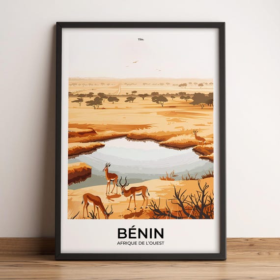 Benin Poster Benin Travel Poster Benin Art Print Benin Poster Benin In West Africa Customizable Gift