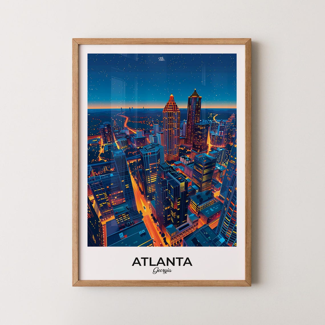 Atlanta Poster Atlanta Travel Poster Atlanta Art Print Atlanta Wall Art Georgia Poster Gift For Travelers