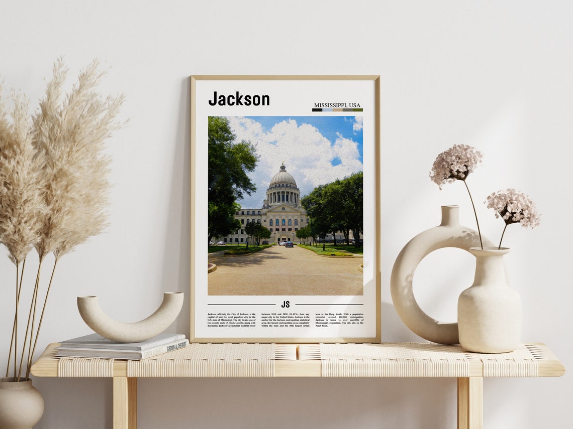Jackson Poster Jackson Print Jackson Wall Art United States Photo United States Poster United States Print Travel Poster - Image 3