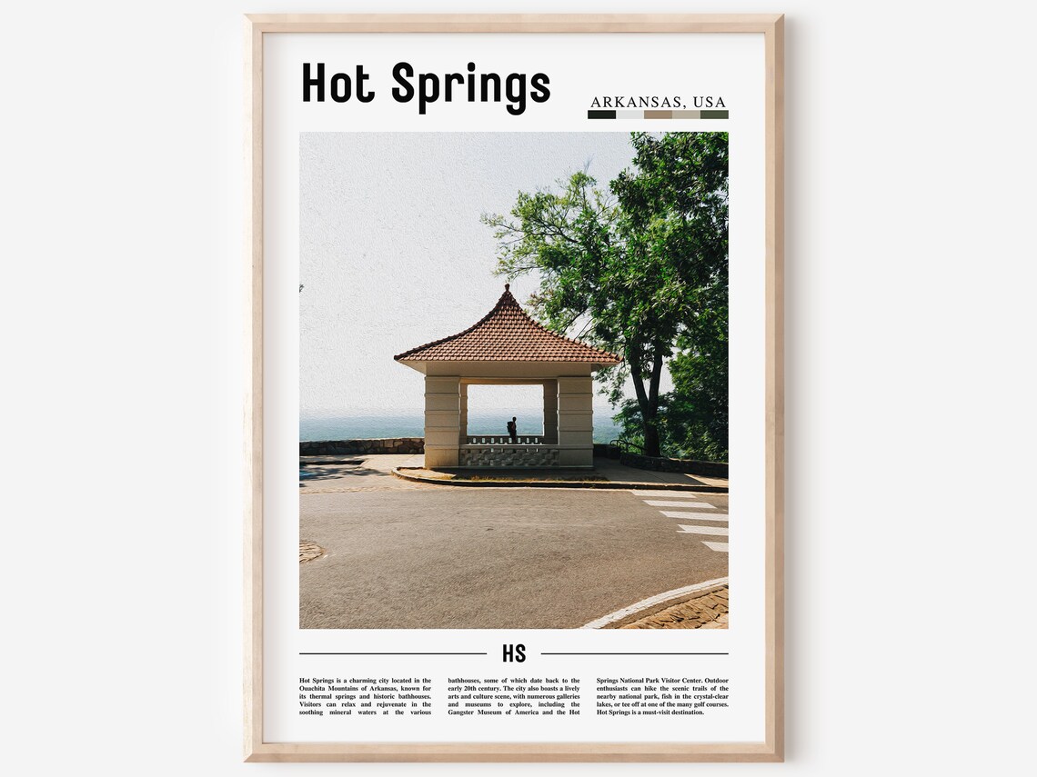 Hot Springs Arkansas Pagoda Pavilion Scenic Overlook Photo Poster