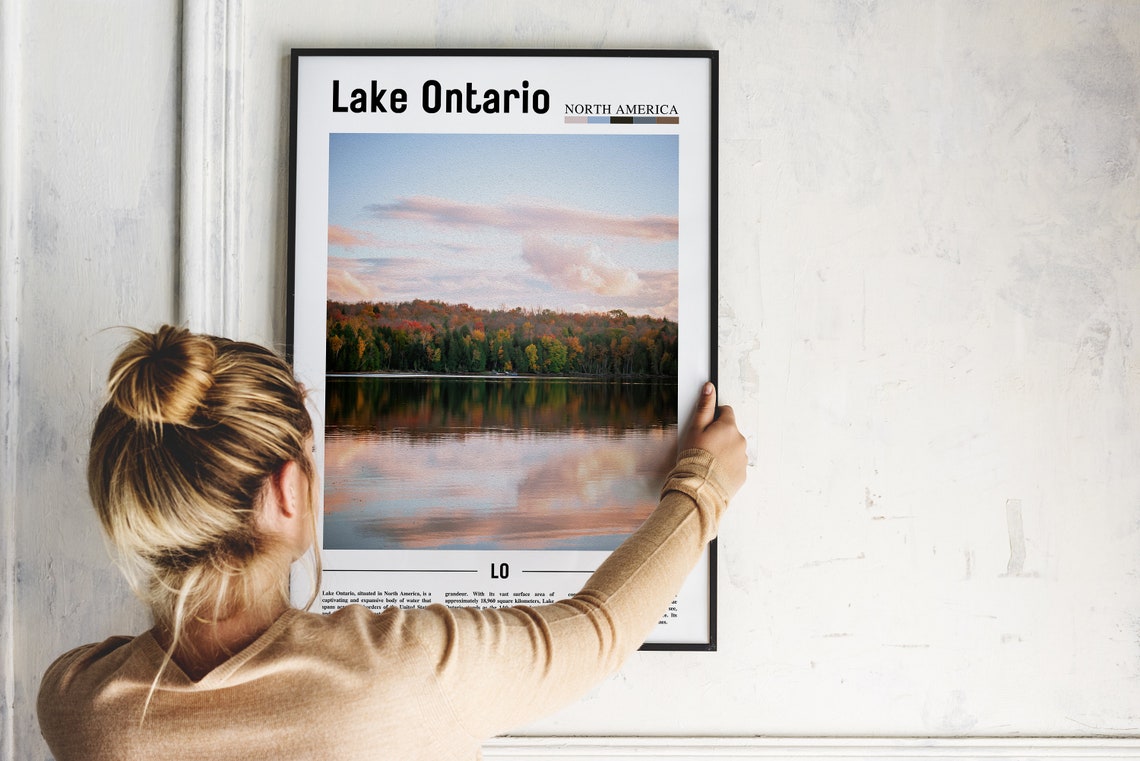 Lake Ontario Poster Lake Ontario Print Lake Ontario Wall Art North America Photo North America Poster North America Print - Image 2