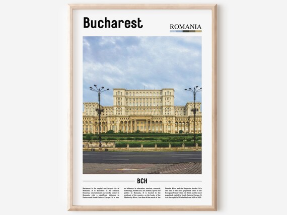 Bucharest Romania Palace Of The Parliament Photo Travel Art Poster