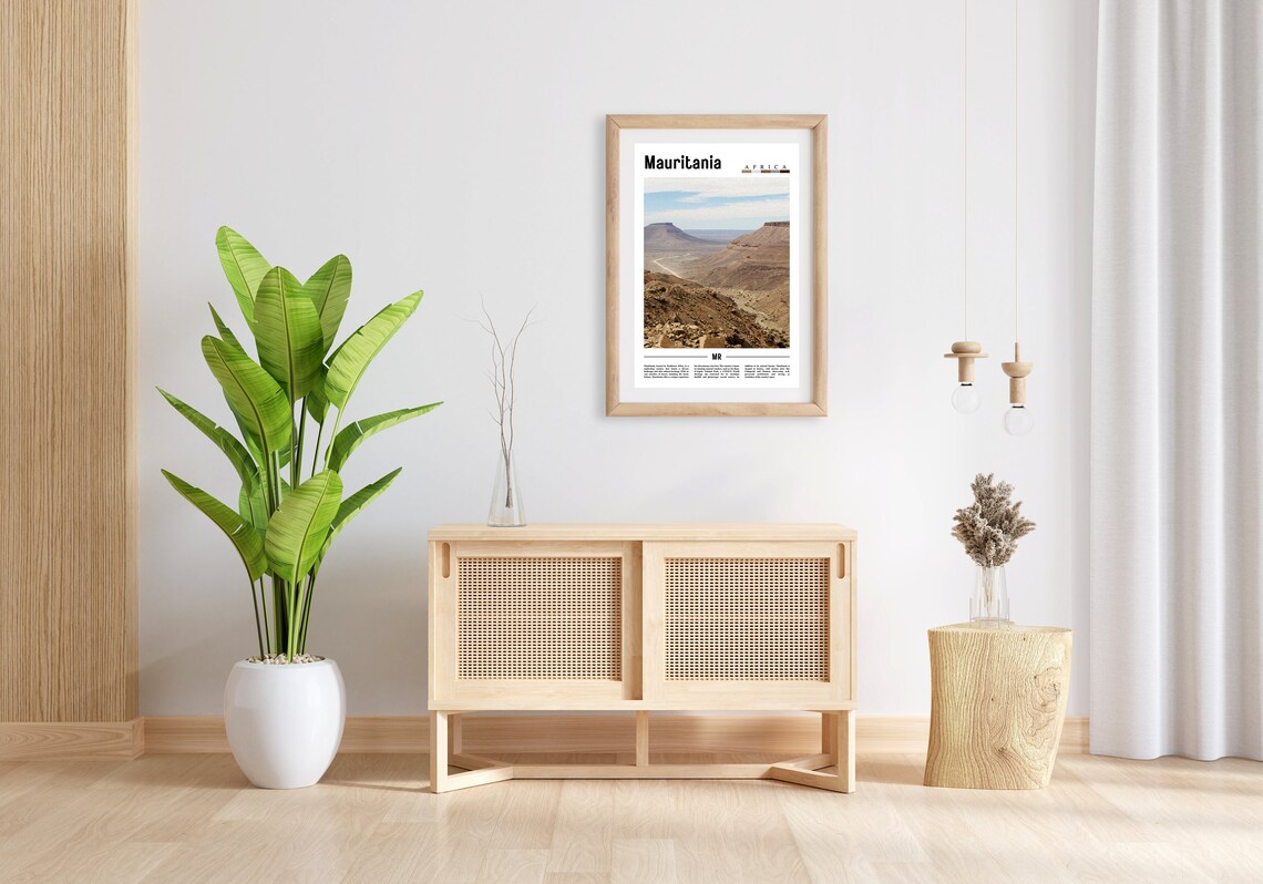 Mauritania Sahara Desert Canyon Landscape Africa Photo Poster - Image 2