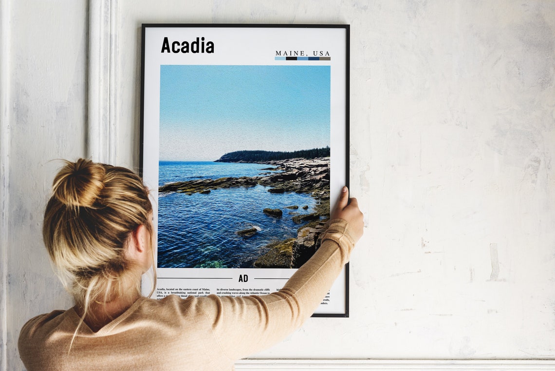 Acadia Poster Acadia Print Acadia Wall Art United States Photo United States Poster United States Print Travel Poster - Image 2