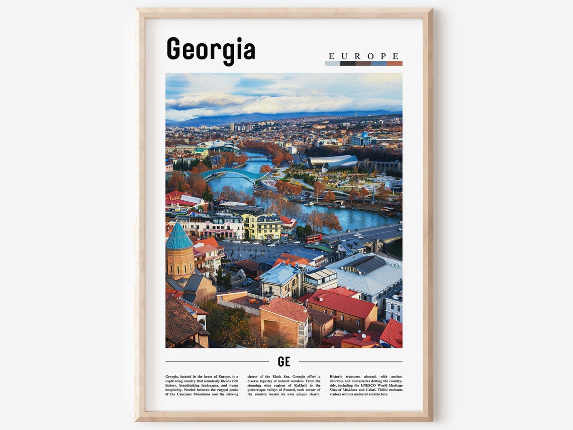 Georgia Poster Georgia Print Georgia Wall Art Europe Photo Europe Poster Europe Print Travel Poster