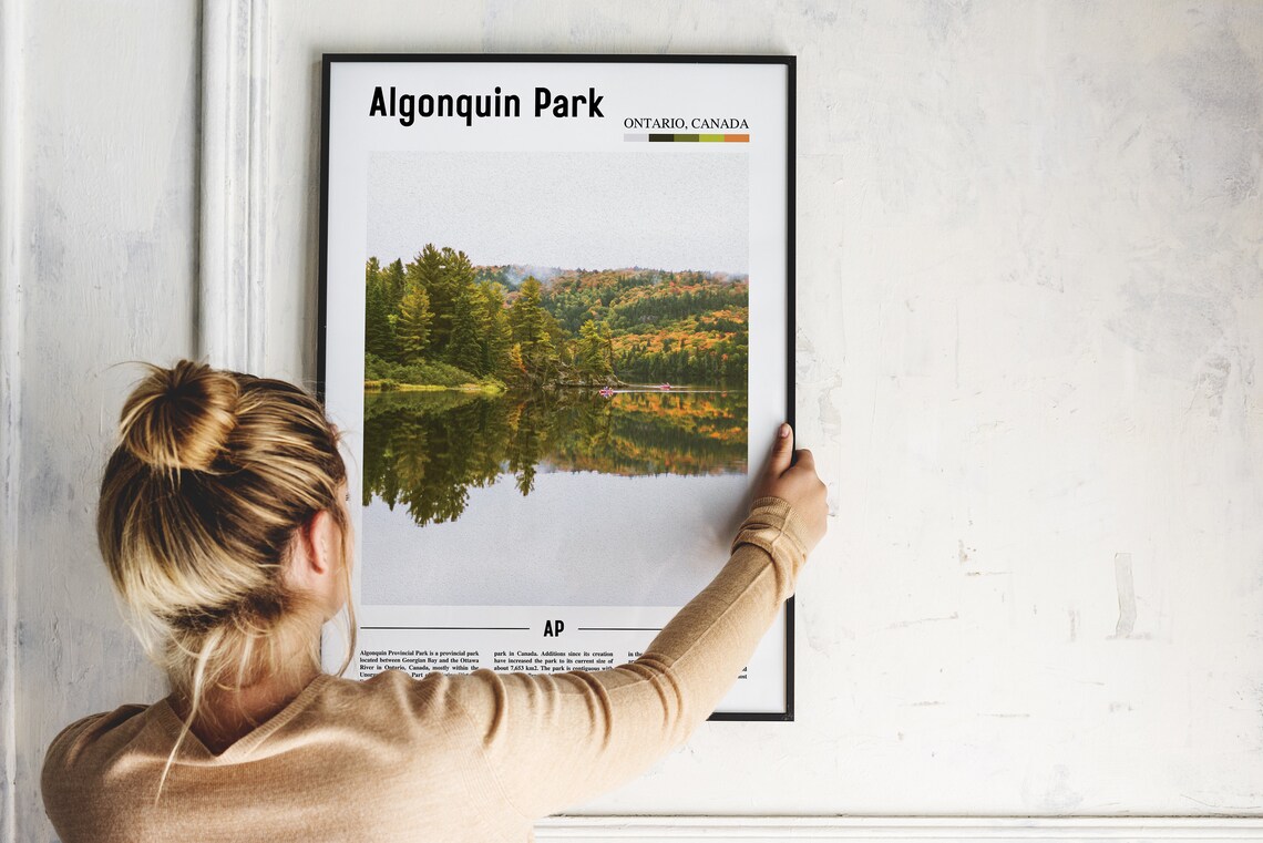 Algonquin Park Oil Painting Travel Poster - Image 2