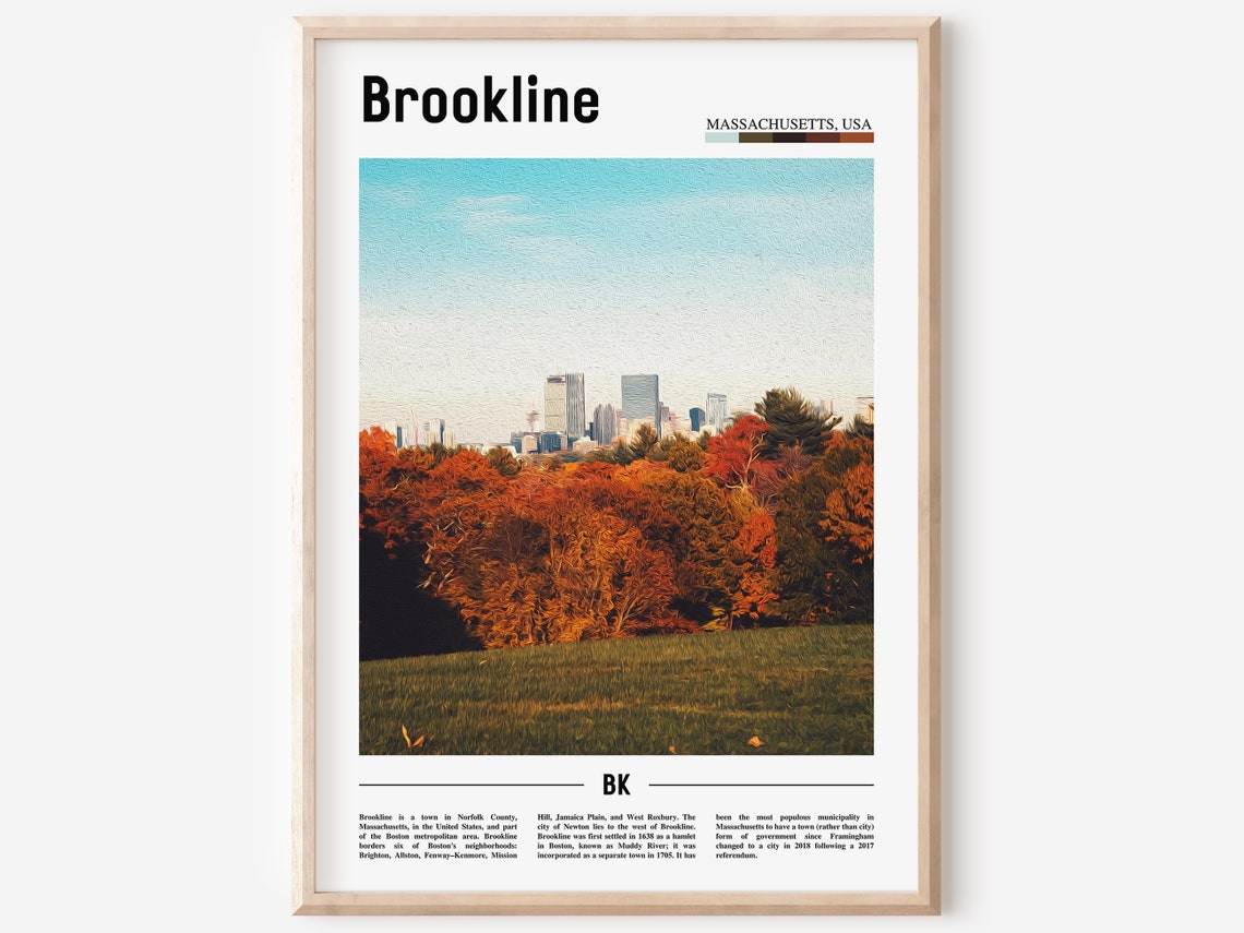 Brookline Poster Brookline Print Brookline Wall Art United States Photo United States Poster United States Print Travel Poster