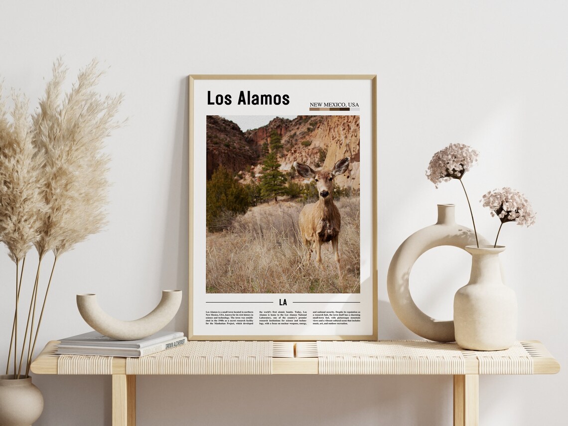 Los Alamos New Mexico Mule Deer Canyon Wildlife Travel Poster - Image 3