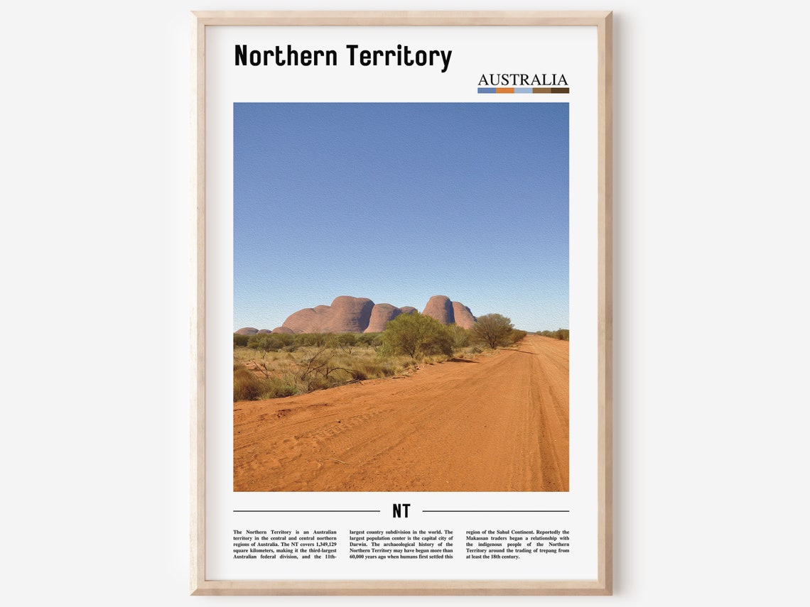 Northern Territory Australia Red Dirt Road Desert Outback Poster
