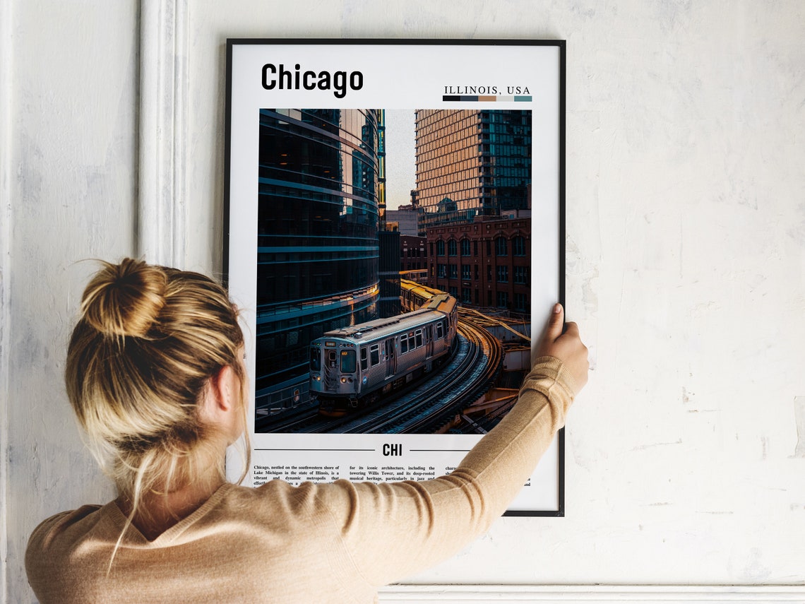 Chicago Print Chicago Poster Chicago Wall Art United States Photo United States Poster United States Print - Image 2