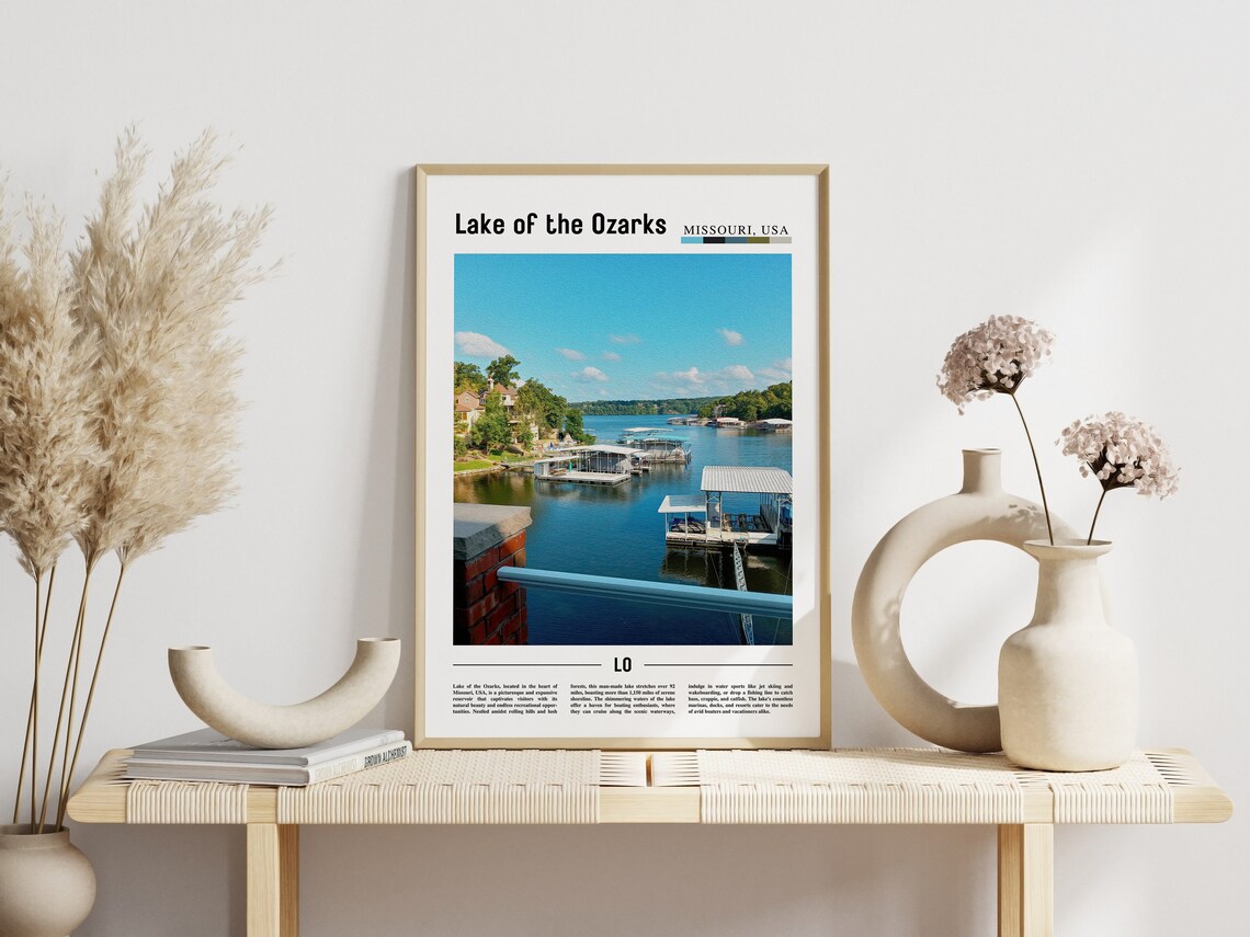 Lake Of The Ozarks Missouri Marina Boats Dock Lake Life Travel Poster - Image 3