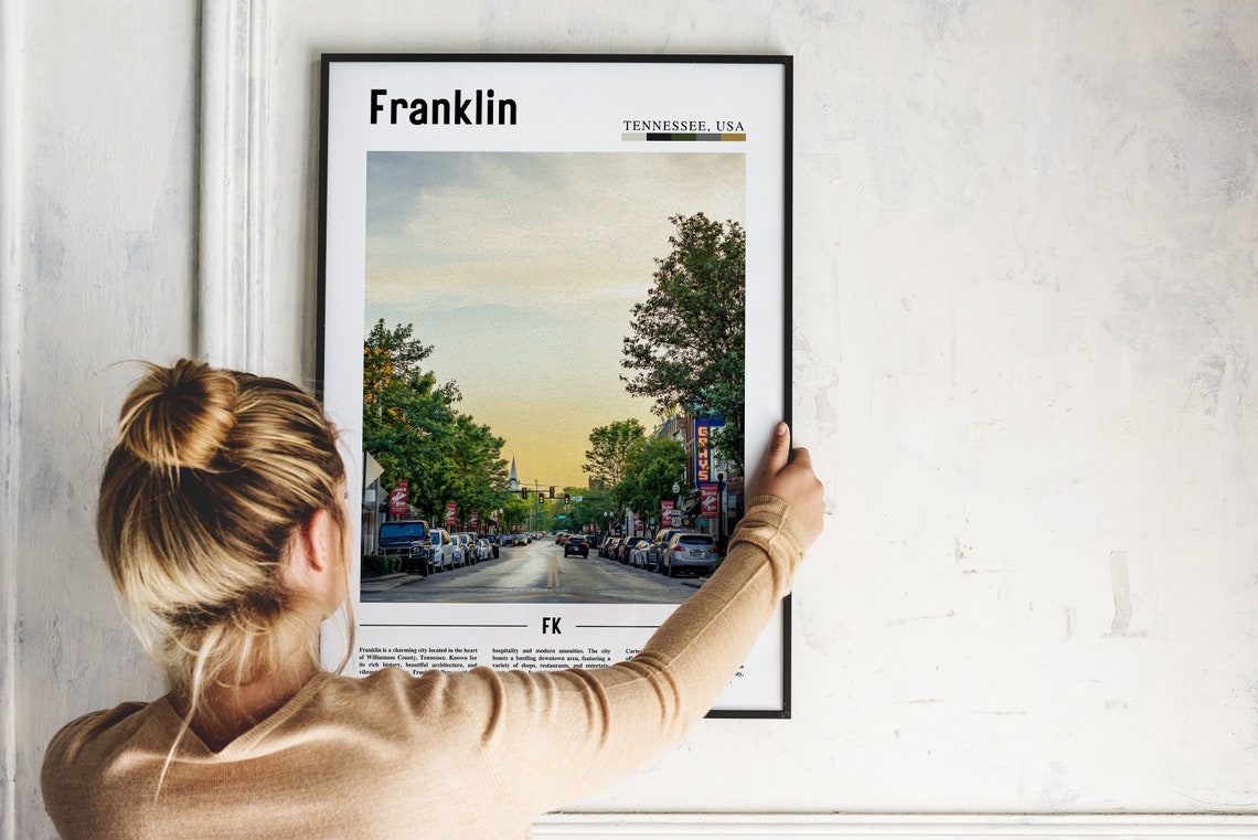 Franklin Poster Franklin Print Franklin Wall Art United States Photo United States Poster United States Print Travel Poster - Image 2