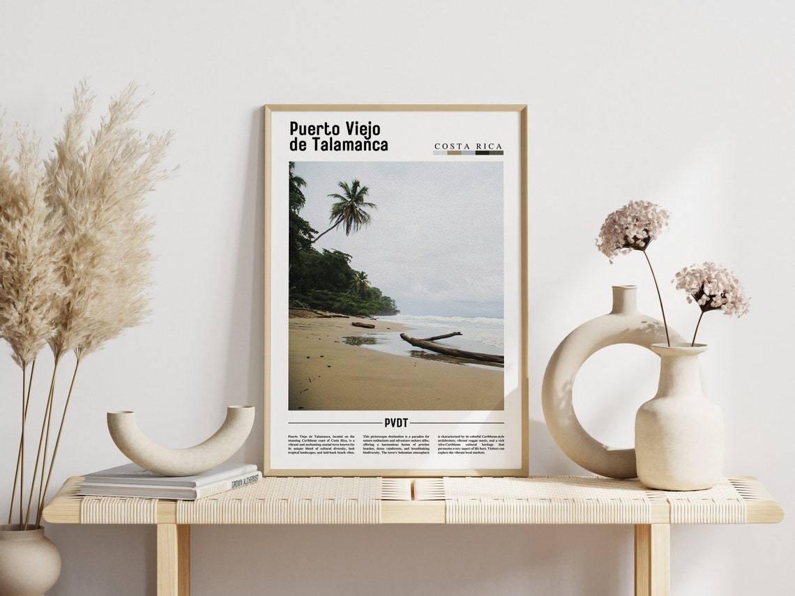 Puerto Viejo de Talamanca Costa Rica Beach Palm Travel Poster - Image 3