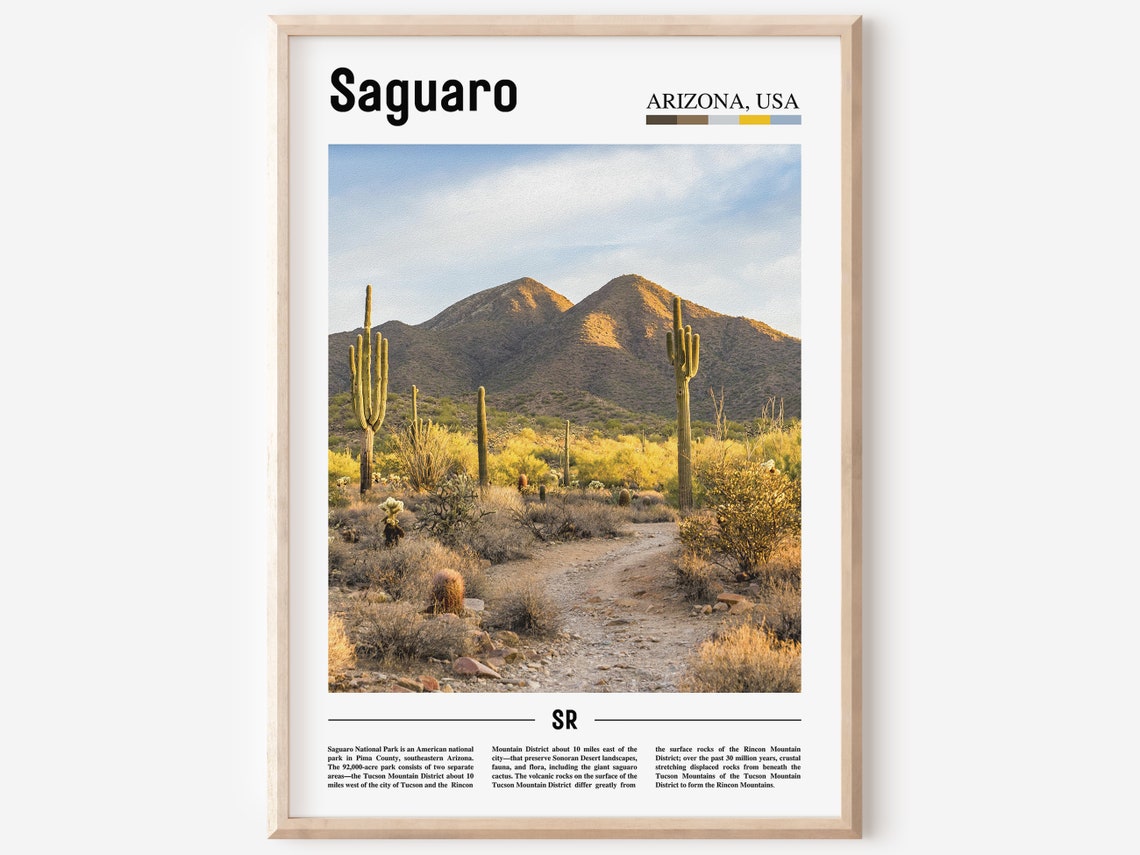 Saguaro Print Saguaro Poster Saguaro Wall Art United States Photo United States Poster United States Print Travel Poster