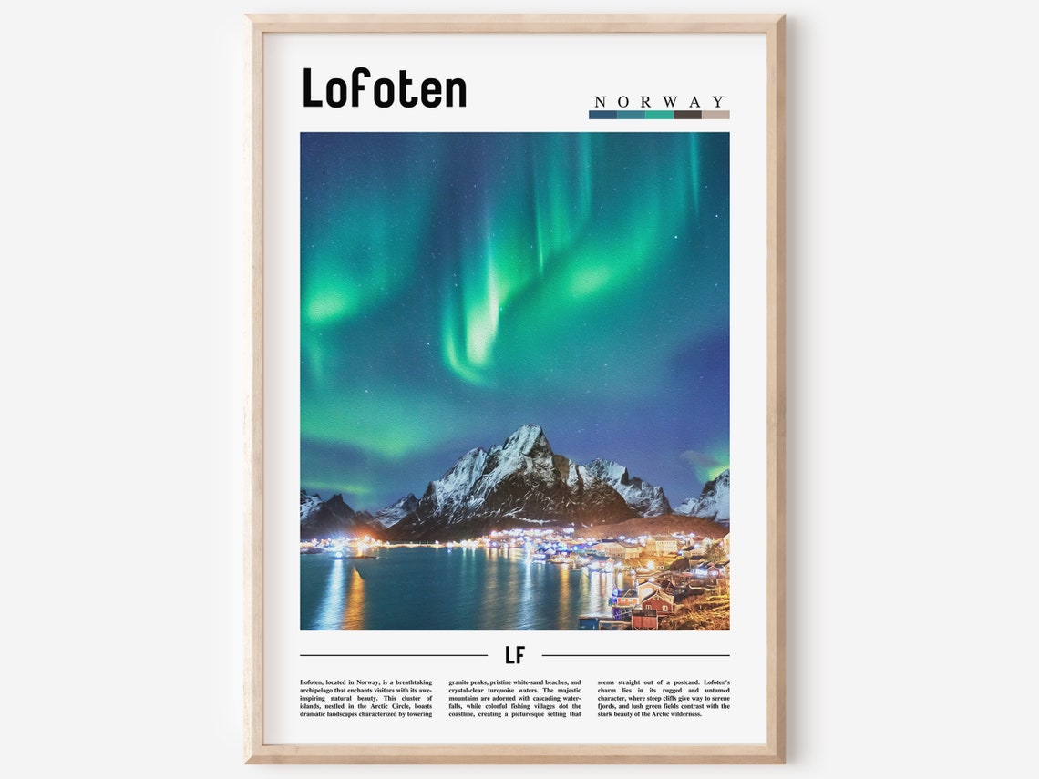 Lofoten Poster Lofoten Print Lofoten Wall Art Europe Photo Europe Poster Europe Print Travel Poster