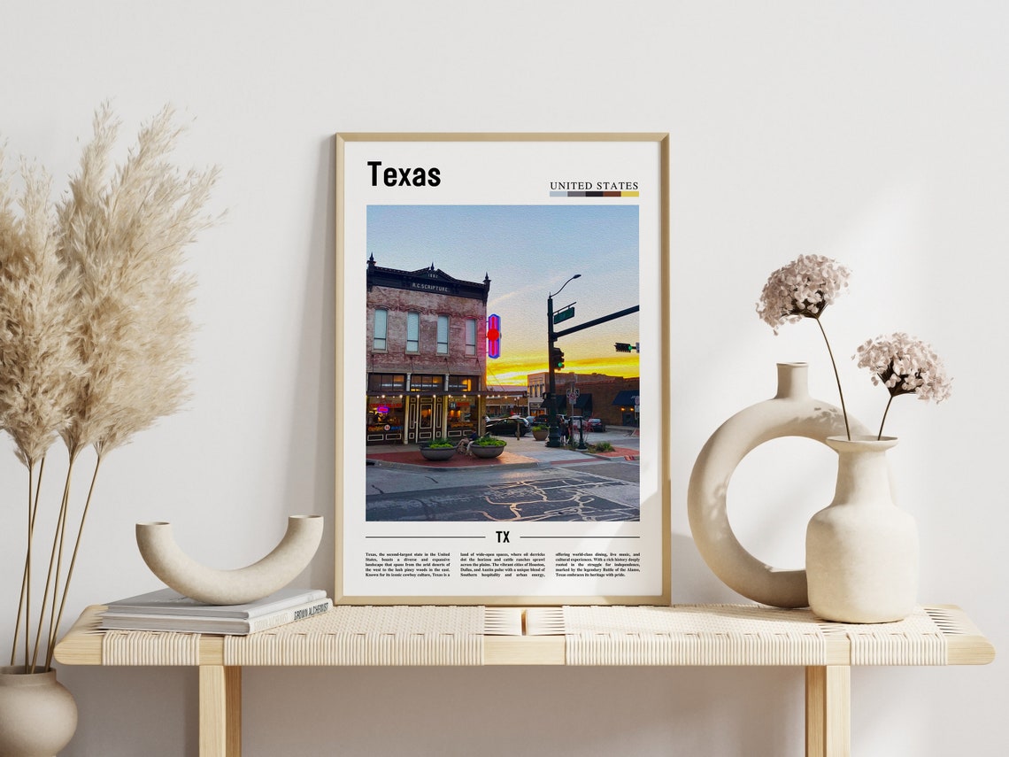 Texas Poster Texas Print Texas Wall Art Texas Photo United States Photo United States Poster United States Print - Image 3