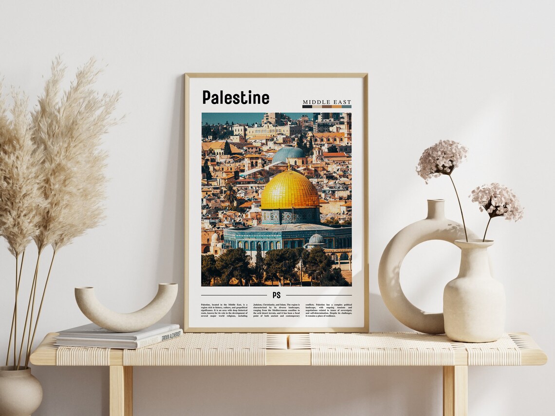 Palestine Dome of the Rock Golden Dome Middle East Travel Poster - Image 3