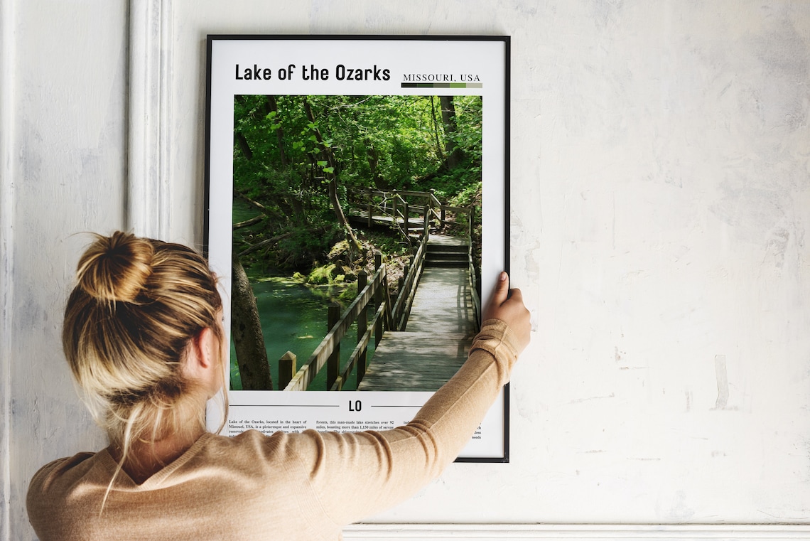 Lake of the Ozarks Missouri Boardwalk Through Woods Travel Poster - Image 2