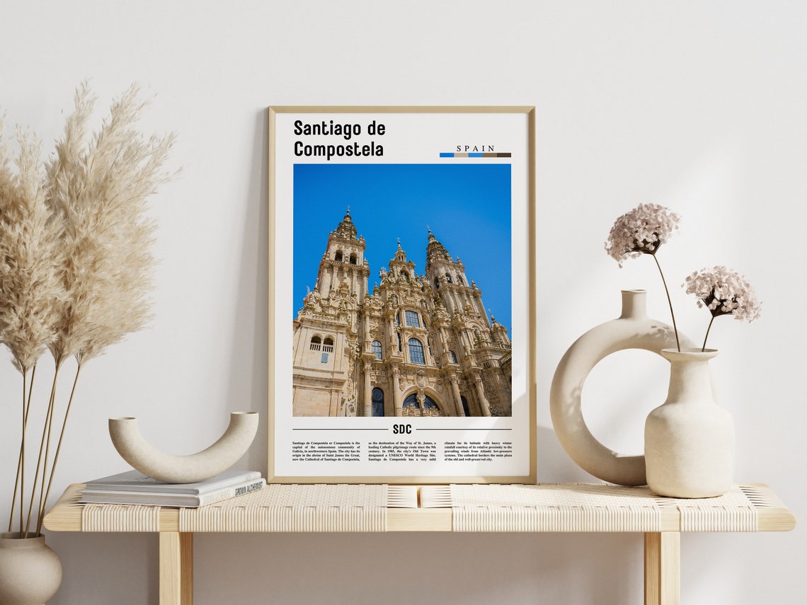 Santiago de Compostela Spain Cathedral Baroque Travel Poster - Image 3