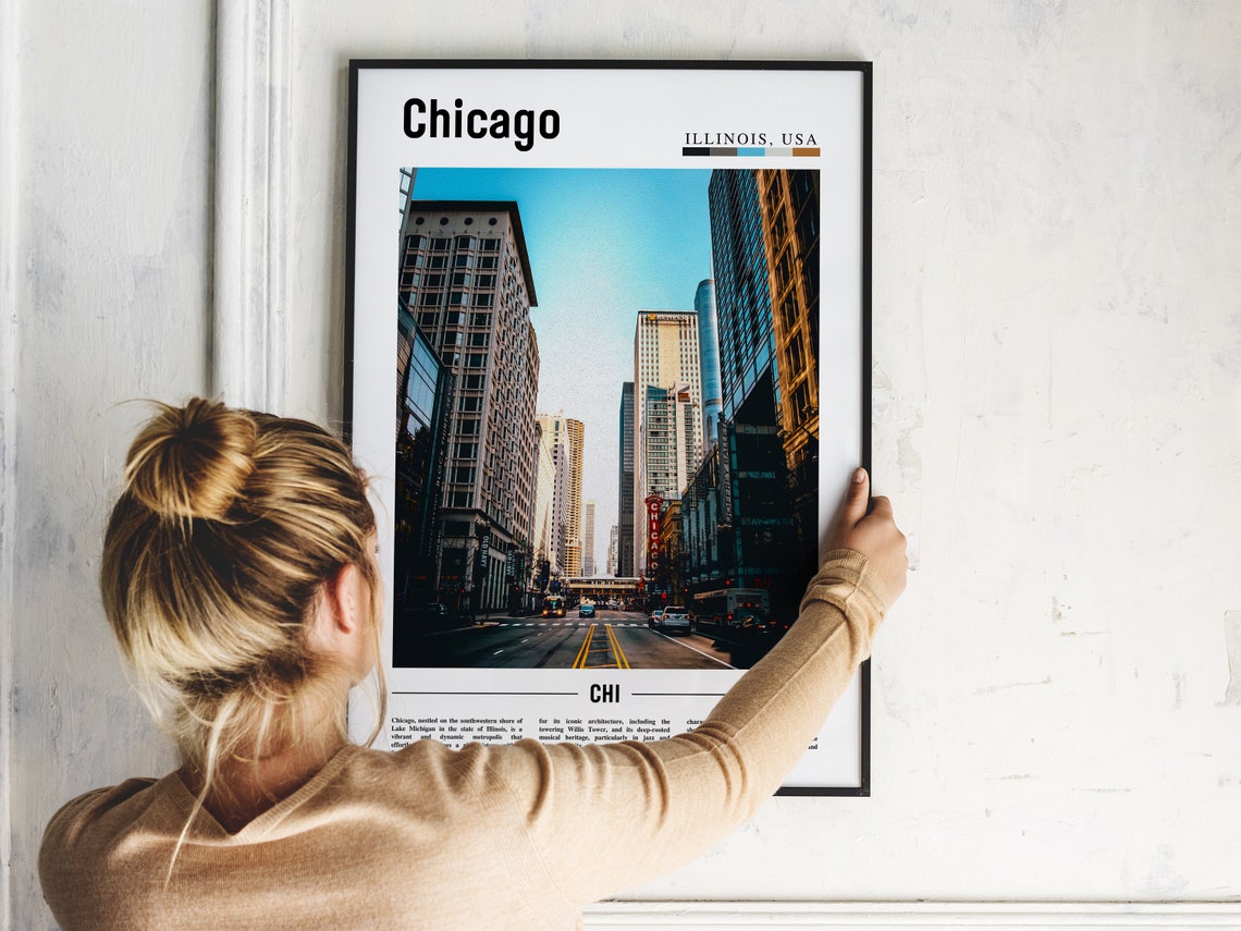 Chicago Print Chicago Poster Chicago Wall Art United States Photo United States Poster United States Print - Image 2