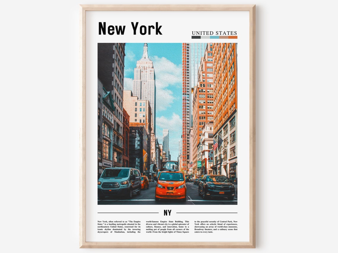 New York City Empire State Building Manhattan Street View Poster