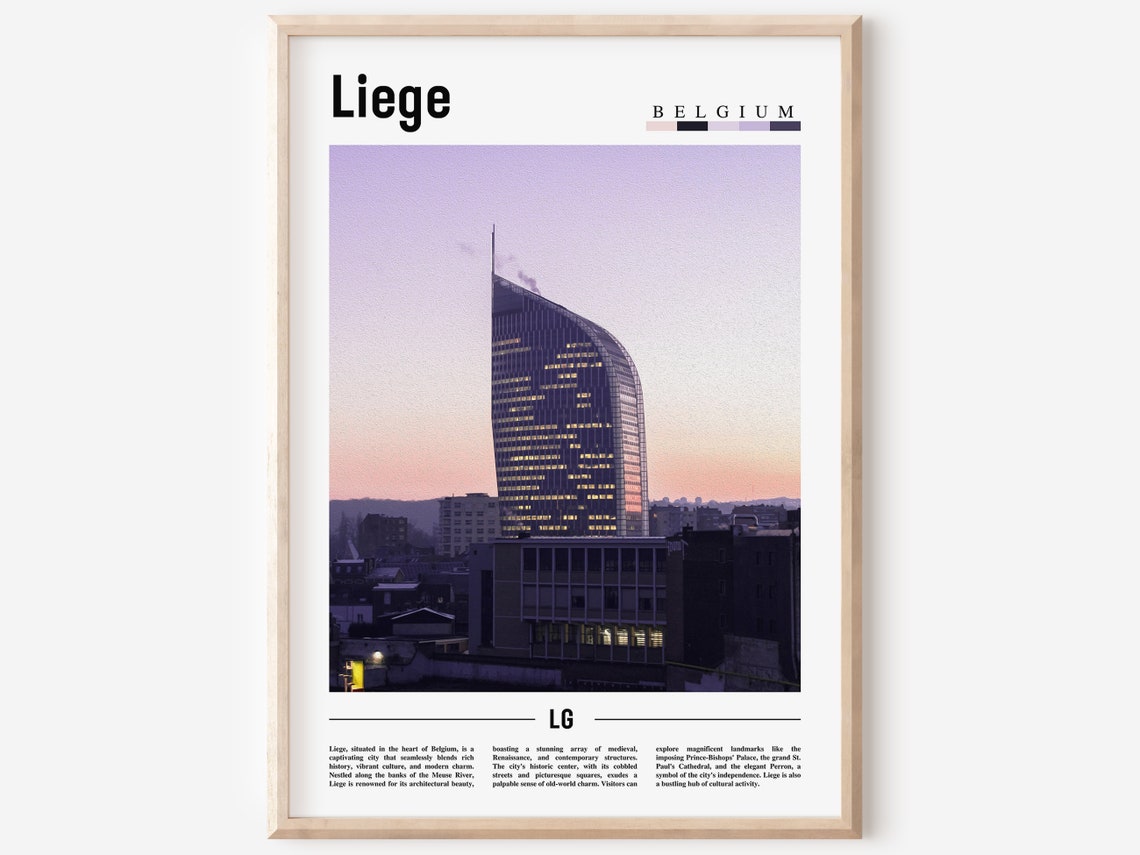 Liege Poster Liege Print Liege Wall Art Europe Photo Europe Poster Europe Print Travel Poster