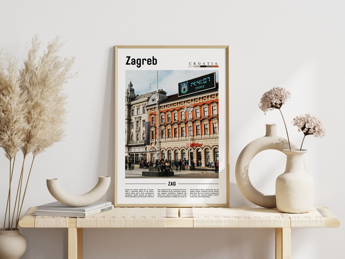 Zagreb Poster Zagreb Print Zagreb Wall Art Europe Photo Europe Poster Europe Print Travel Poster - Image 3