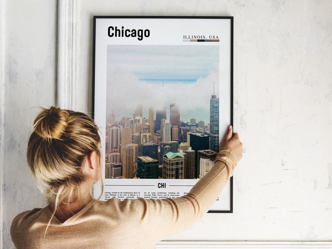 Chicago Print Chicago Poster Chicago Wall Art United States Photo United States Poster United States Print - Image 2