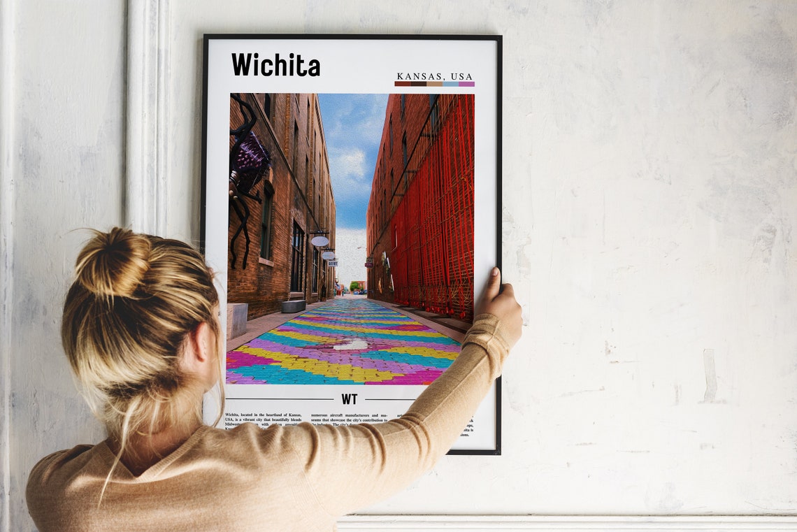 Wichita Poster Wichita Print Wichita Wall Art United States Photo United States Poster United States Print Travel Poster - Image 2