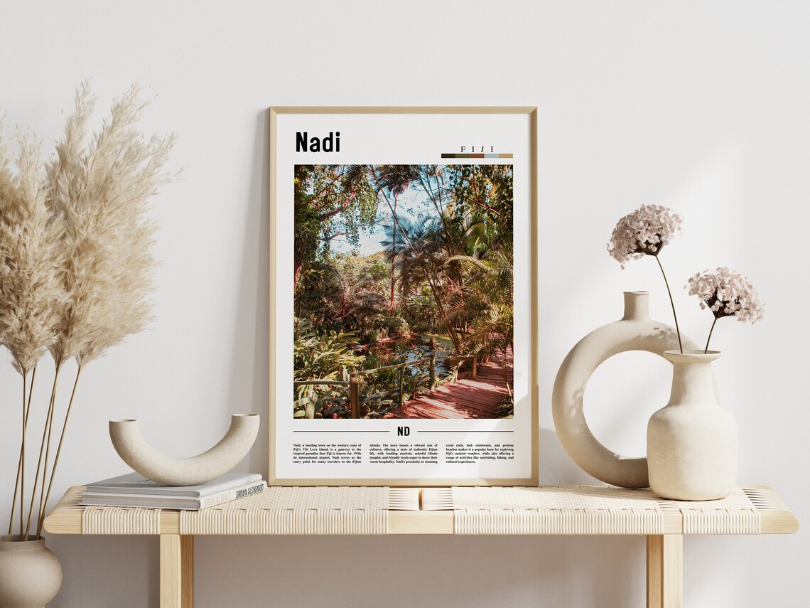 Nadi Fiji Tropical Forest Boardwalk Lush Greenery Travel Poster - Image 3