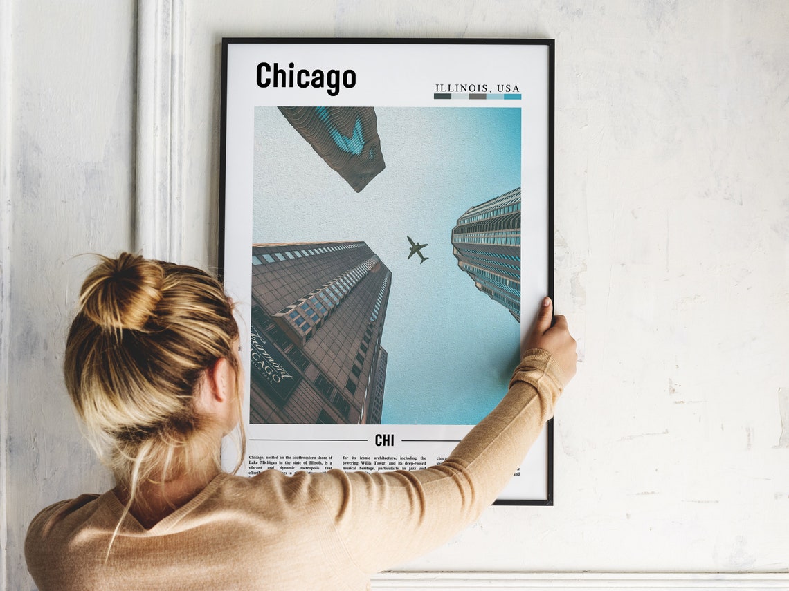 Chicago Print Chicago Poster Chicago Wall Art United States Photo United States Poster United States Print - Image 2