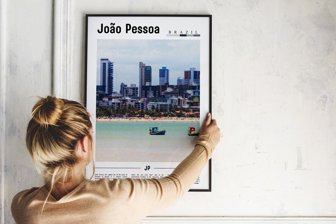 Joao Pessoa Brazil Beachfront Skyline High Rise Coast City Poster - Image 2