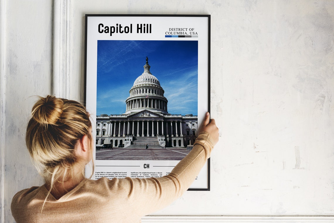 Capitol Hill Poster Capitol Hill Print Capitol Hill Wall Art United States Photo United States Poster United States Print - Image 2